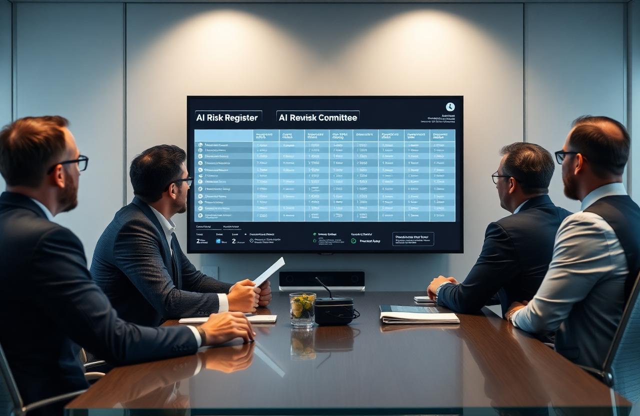 AI risk committees translate the framework into a living risk register reviewed at the board level.